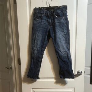 American Eagle Outfitters Dark Blue Artist Crop Jeans